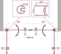Дверь в проём 600x1900 UNO-B-2-60-P-Cr BELBAGNO