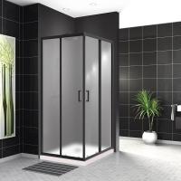 Душевой уголок квадратный 900x900x1950 UNO-195-A-2-90-P-NERO BELBAGNO