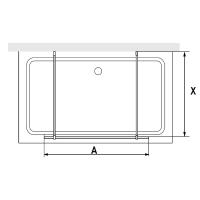 Душевая перегородка RGW WA-018B 130*200 35101813-84 профиль Чёрный стекло Прозрачное(Принт) 8 мм RGW