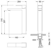 Смеситель для раковины-чаши Timo Selene 3011/16F белый матовый