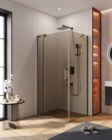 Душевой уголок прямоугольный.     SLIDER-AH-1-100-70/80-BR-GM (700-800)x1000x1950 Cezares