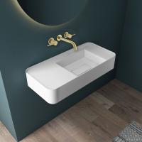 Смеситель для раковины встраиваемый двухрычажный цвет брашированное золото VBFW-4G1BG4 VINCEA