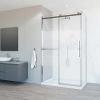 Душевой уголок прямоугольный Como Soft VSR-1CS8011CL 1100x800x1950 цвет хром стекло прозрачное Vincea