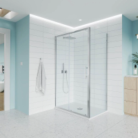 Душевой угол раздвижной E1-SP-CH-140100-01-C9 1400х1000x1950 Цвет профиля Хром Стекло  Прозрачное Veconi