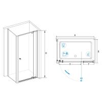 Душевой уголок RGW PA-44-1 (PA-02 NEW + Z-060-1) прямоугольный   70* 80*185 410844178-011 профиль Хром стекло Прозрачное 6 мм RGW