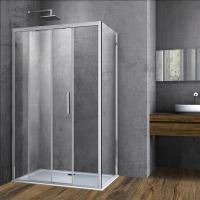 Душевая уголок прямоугольный Soft VSR-3SO1013CL 1300х1000x1950 цвет хром стекло прозрачное Vincea