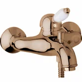 ELITE-VM-02-Bi Смеситель для ванны и душа однорычажный, исполнение бронза, ручка белая без шланга и ручного душа ELITE-VM-02-Bi Бронза ручка  Белая Cezares