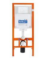 Комплект:Унитаз подвесной Cezares DUE. Сиденье.Система инсталляция.Клавиша. BB3103CHR/SC/BB002-80/BB014-SR-BIANCO BELBAGNO