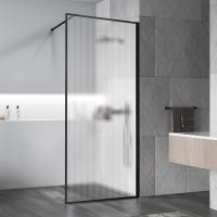 Душевые перегородки Walk-In HP Art  VSW-1HP100FLB 1000х2000 профиль черный стекло рифленое VINCEA