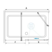 Душевой уголок RGW TO-48B (TO-18B + Z-18B) прямоугольный  150*100*195 41074850-14 профиль Чёрный стекло Прозрачное 6 мм RGW