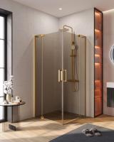 Душевой уголок прямоугольный.     SLIDER-A-2-100/110-BR-BORO (1000-1100)x(1000-1100)x1950 Cezares