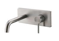 Смеситель для раковины без донного клапана встраиваемый, нержавеющая сталь, исполнение сатин  ETN-BLVM-IN BelBagno