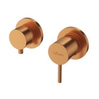 Встраиваемый однорычажный смеситель на 3 выхода  Ручка "антикапля". LEAF-VDIM3-L-SS Sunset ручка  Sunset Cezares