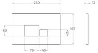 Клавиша смыва BB071CR, хром глянец  BB071CR BelBagno