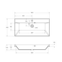 Раковина из искусственного мрамора BB900/450-LV-MR-AST BelBagno Раковина из искусственного мрамора BB900/450-LV-MR-AST BelBagno