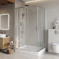 Душевой уголок прямоугольный LUCE-AH-22-115/110-C-Cr 1150x1100x1950 BelBagno