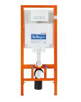 Комплект:Унитаз подвесной Cezares DUE. Сиденье.Система инсталляция.Клавиша. BB3103CHR/SC/BB002-80/BB018-GV-BIANCO BELBAGNO