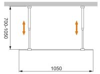 Душевая перегородка.   LIBERTA-L-2-105-C-Cr 1050х1950 Cezares